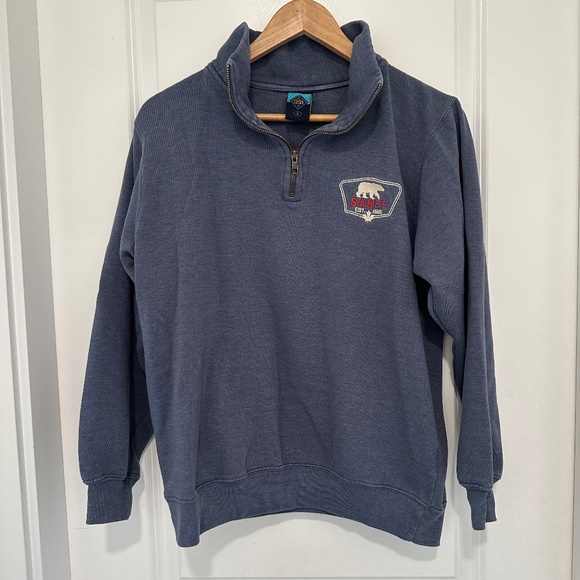Coastal Culture | Banff Quarter Zip Coastal Culture Long Sleeve Sweatshirt Blue - Picture 1 of 11